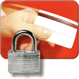 image of a credit card and lock